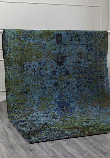 Patina Forest Green - Navy Blue Rug