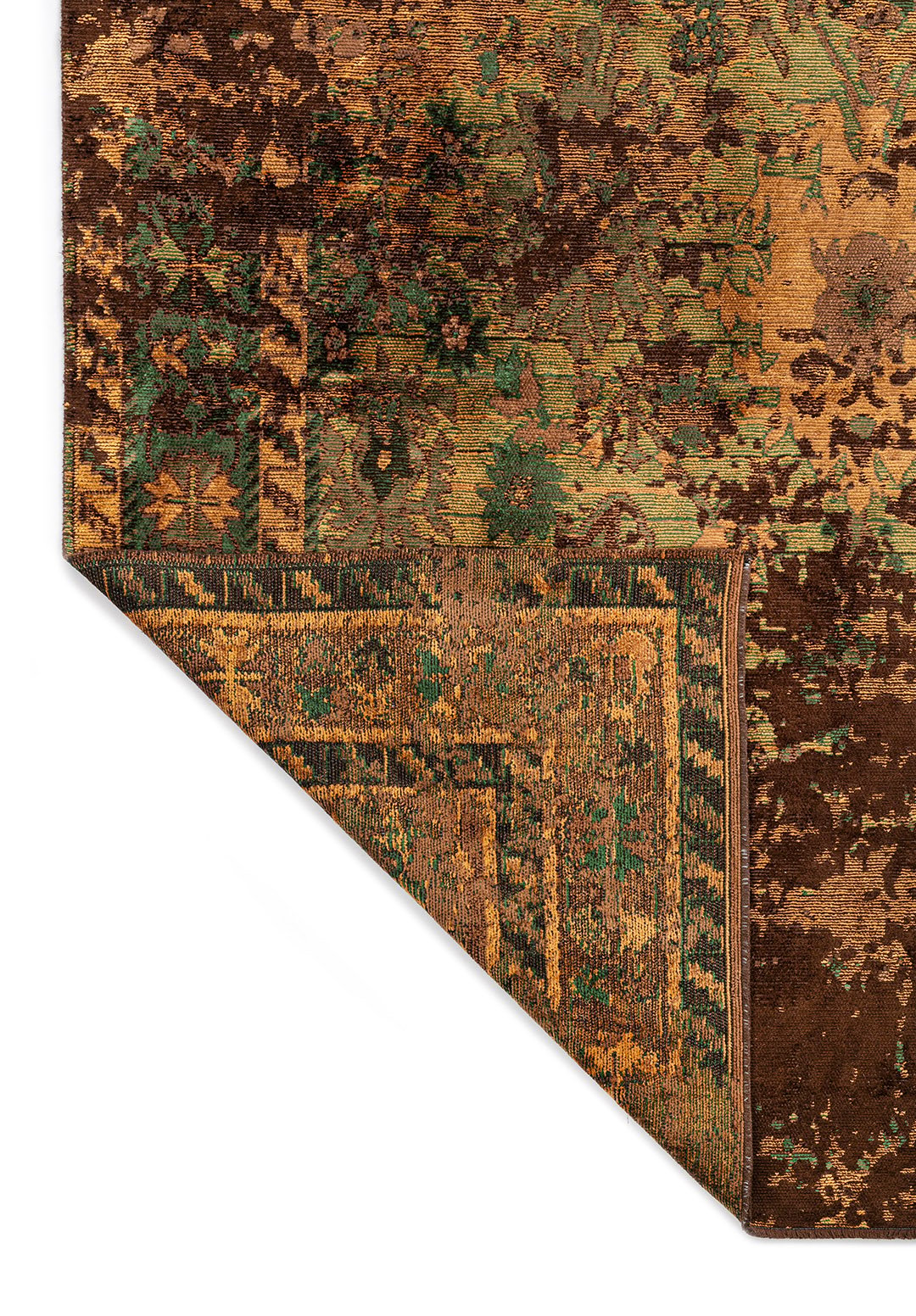 Patina Dark Brown - Mustard  Rug