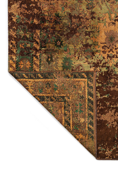 Patina Dark Brown - Mustard  Rug