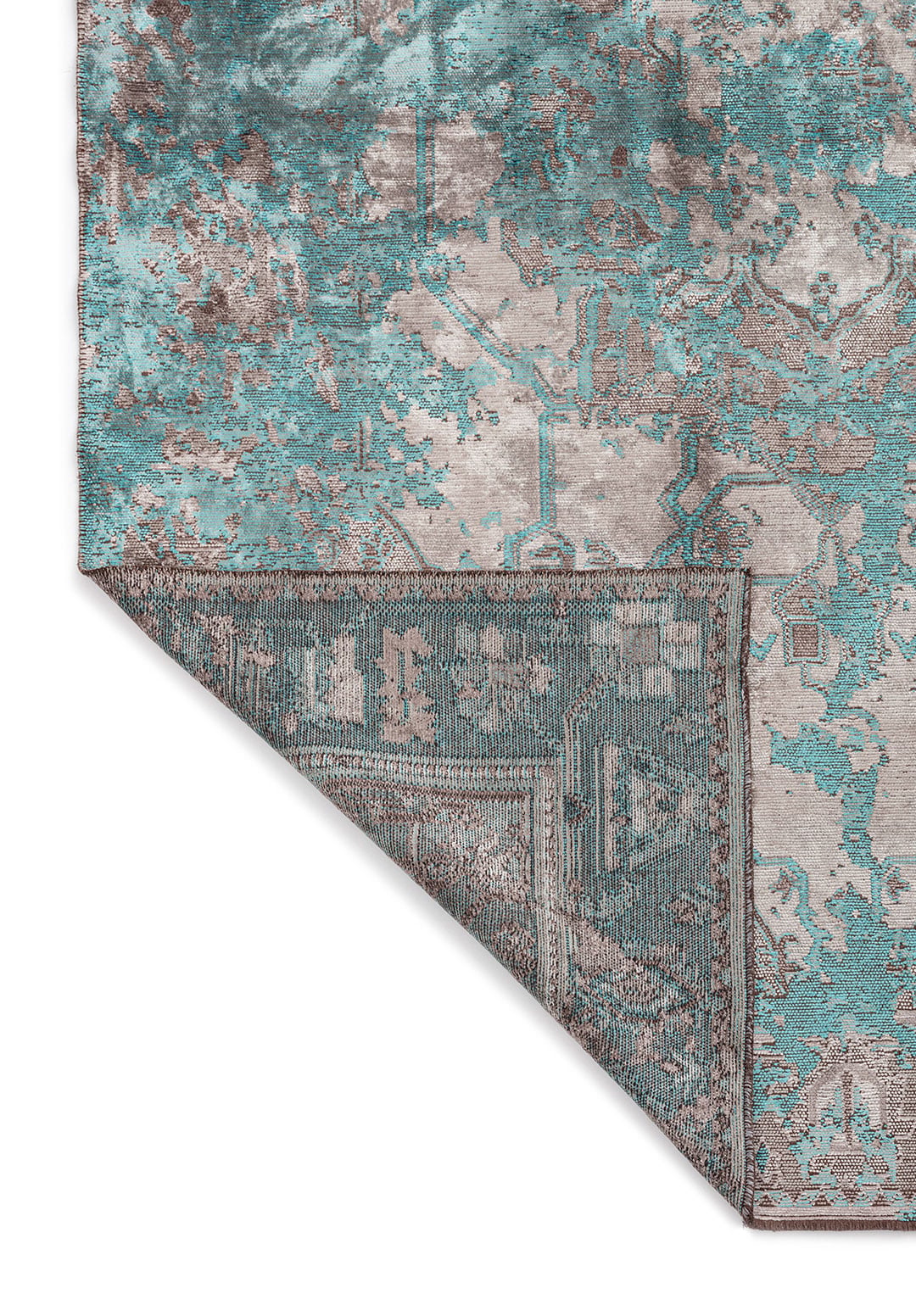 Emperor Light Turquoise – Grey  Rug