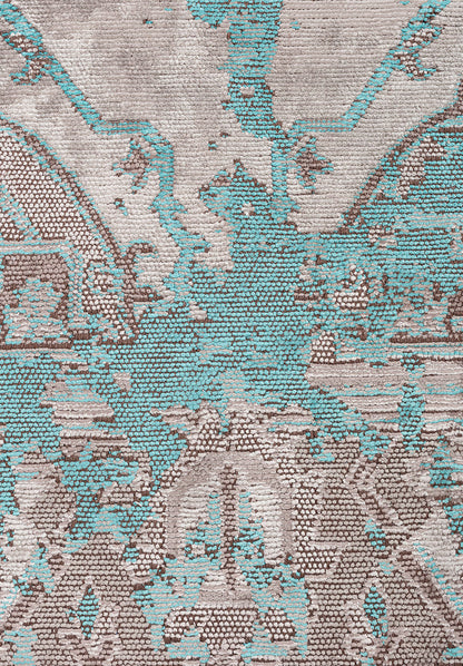 Emperor Light Turquoise – Grey  Rug