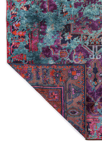 Emperor Turquoise - Purple Rug