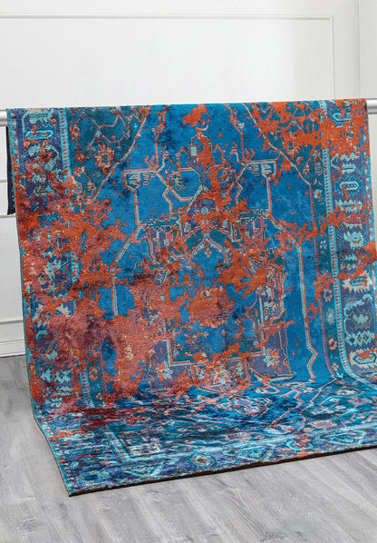 Emperor Navy Blue - Rust Rug