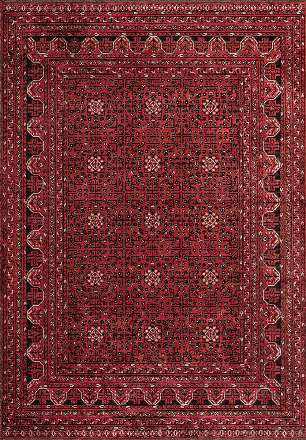 Samarkand Ruby Light Cream Rug
