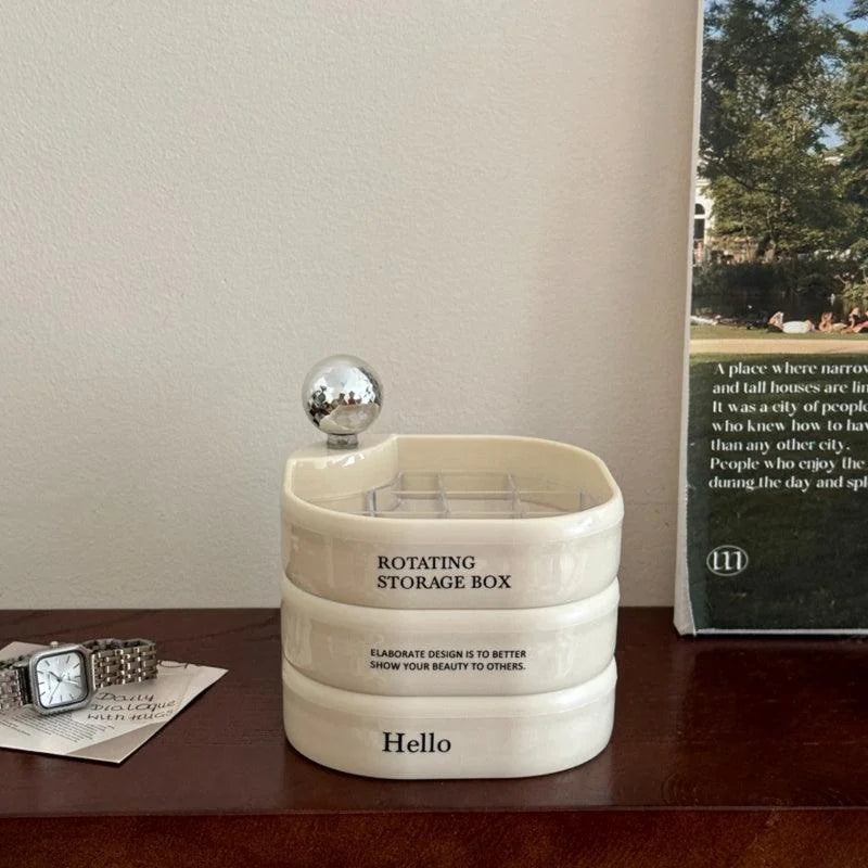 Minimalist Rotating 3-Tier Jewelry Organizer