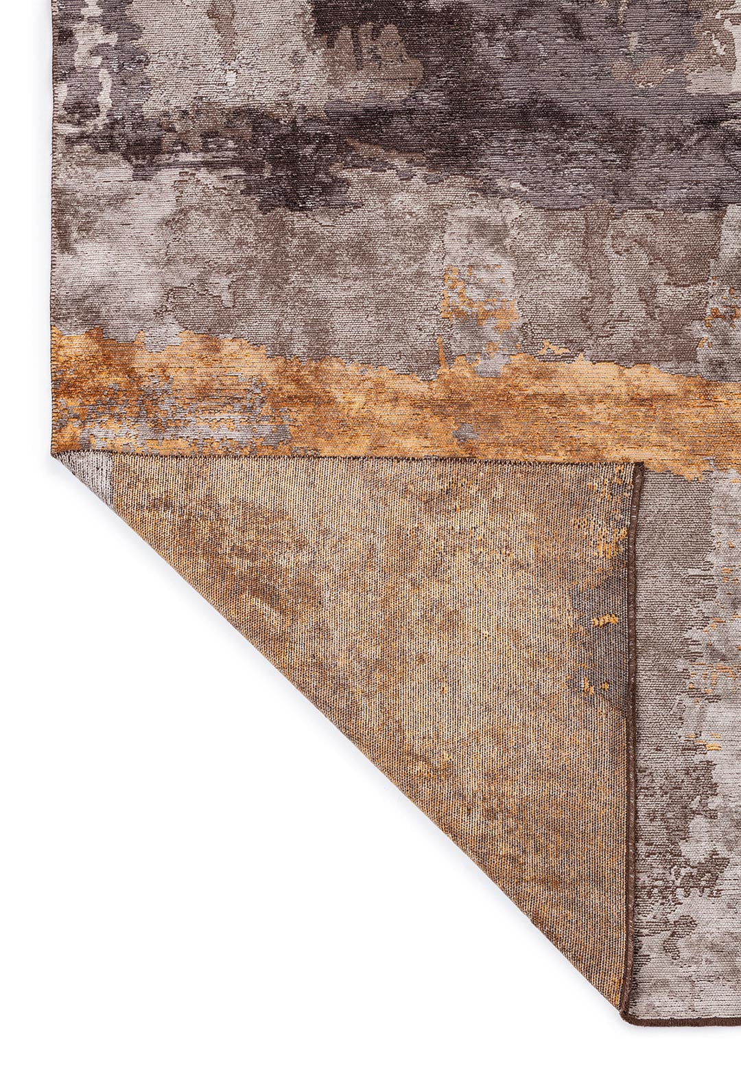 Lush Light Grey - Mustard Rug