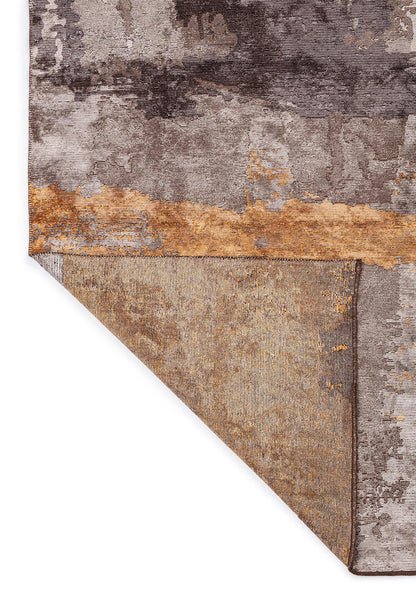 Lush Light Grey - Mustard Rug