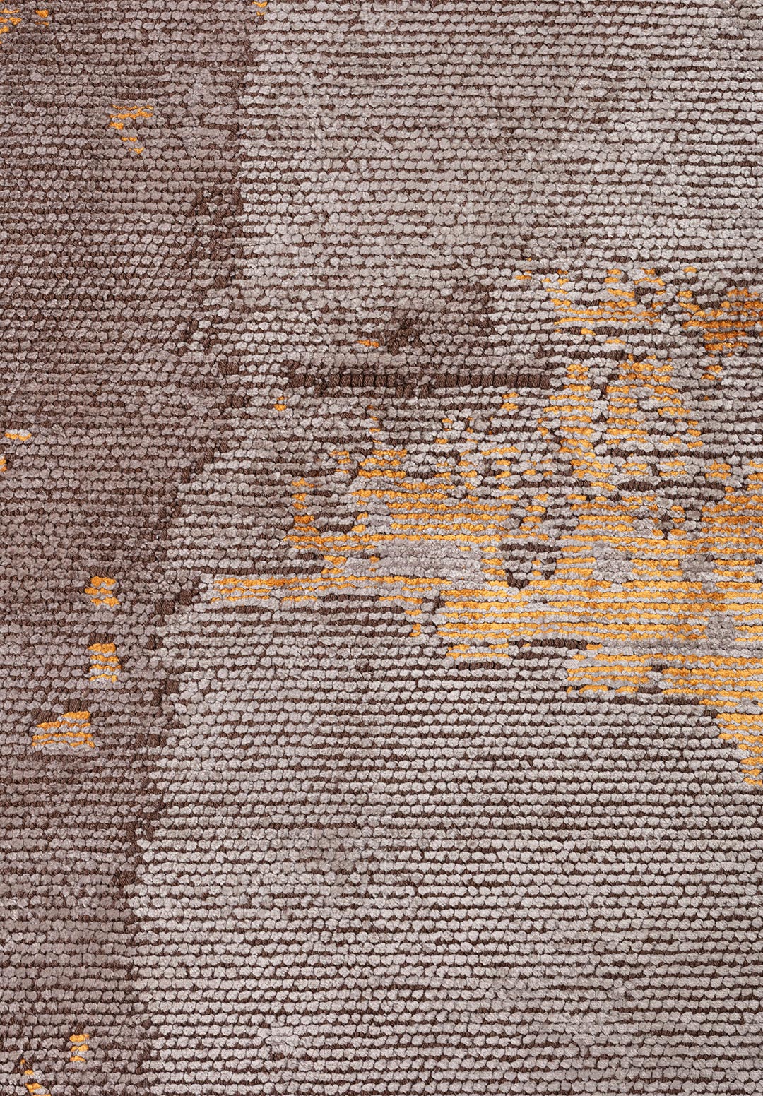 Lush Light Grey - Mustard Rug