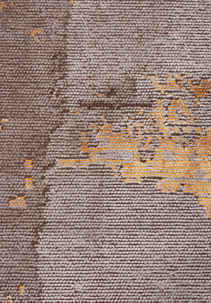 Lush Light Grey - Mustard Rug