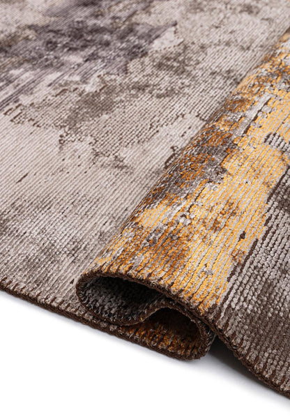 Lush Light Grey - Mustard Rug