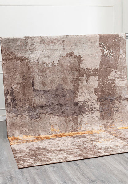 Lush Light Grey - Mustard Rug