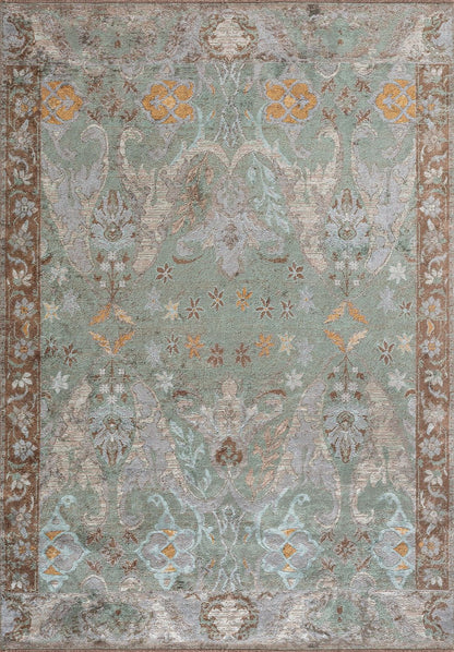 Velorien River Green - Cream Rug