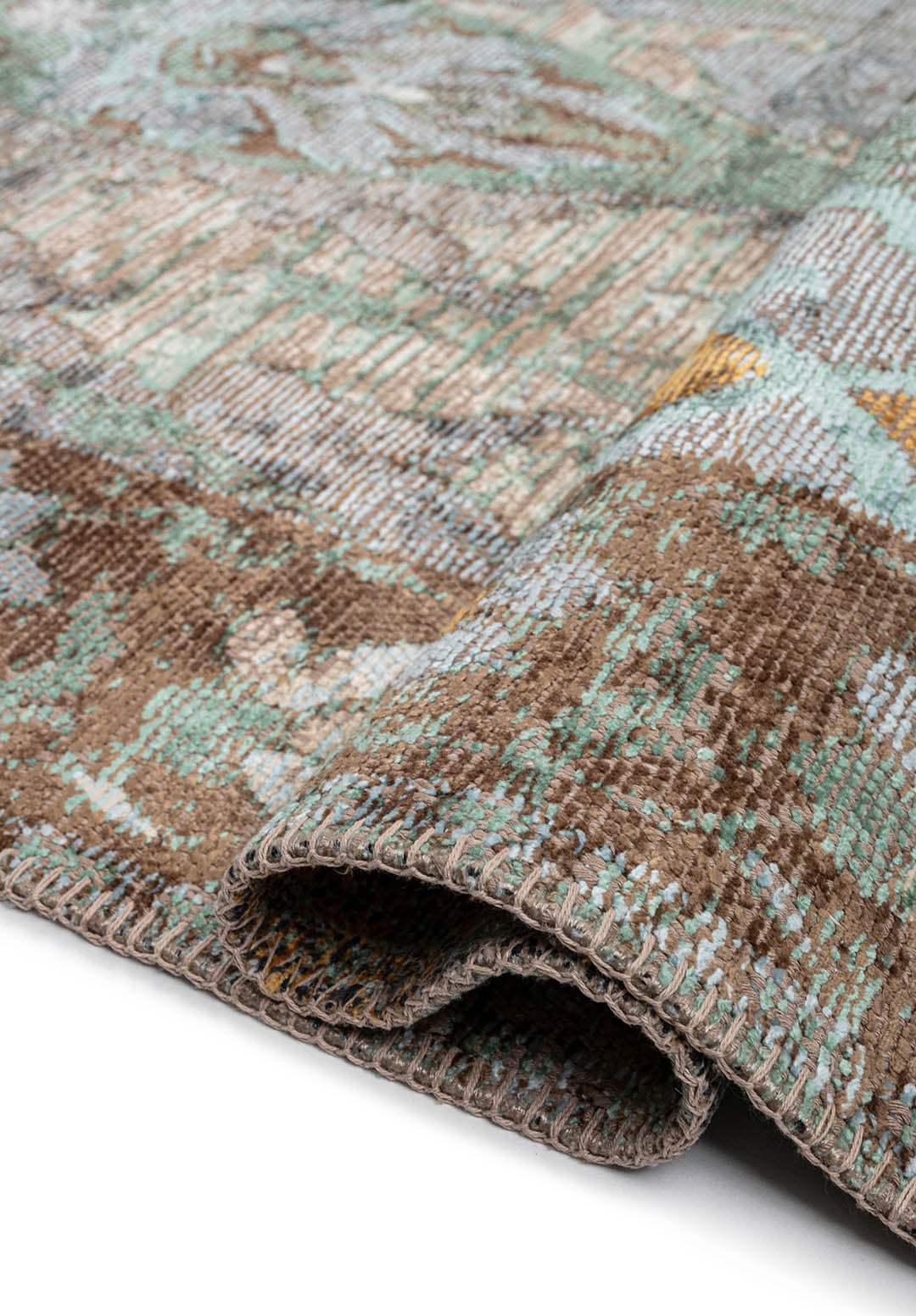 Velorien River Green - Cream Rug