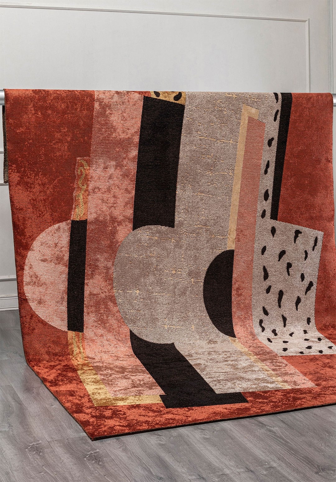 Bauhaus Light Cream - Dark Terra Rug