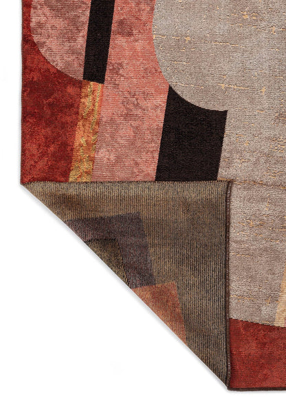 Bauhaus Light Cream - Dark Terra Rug