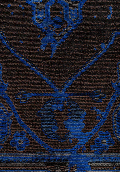 Emperor Navy Blue - Black Rug