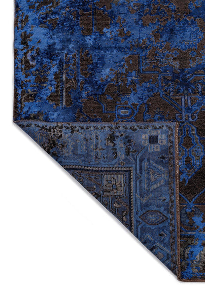 Emperor Navy Blue - Black Rug
