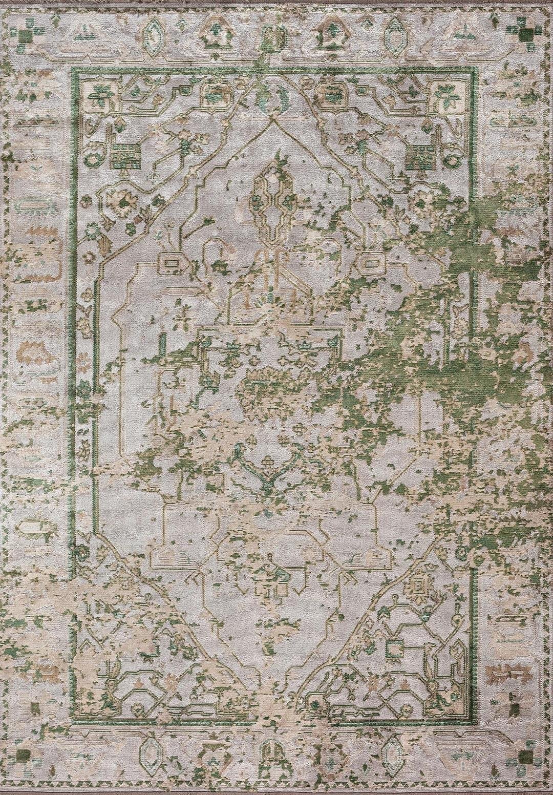Emperor Dark Beige - Forest Green Rug