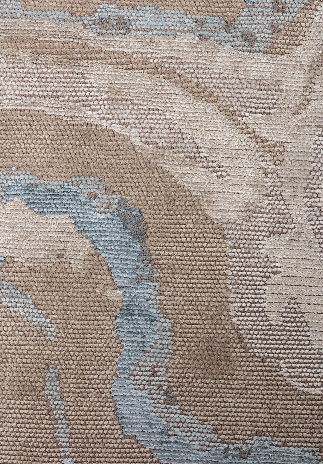 Smoke Blue - Beige Rug