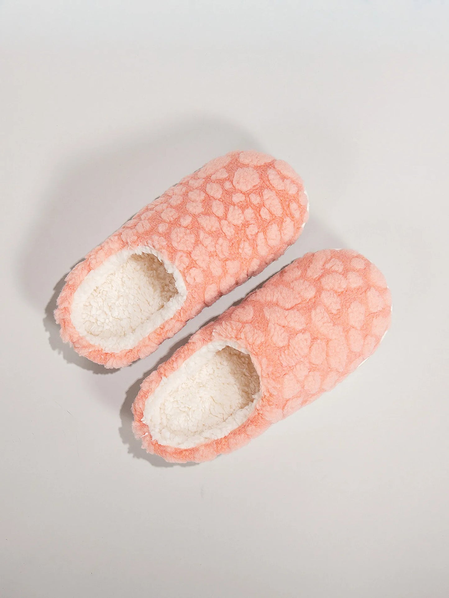 Plush Bubble Textured Fleece House Slippers