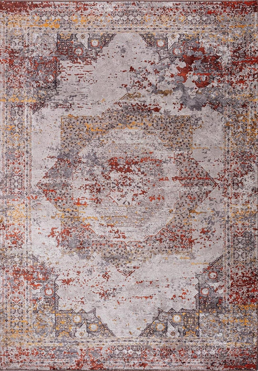 Ardesia Light Grey - Charcoal Rug 020324 area carpet area rug carpet Color_Pink Color_Purple IST Material_Cotton & Viscose oriental orientalcollection Rug2023