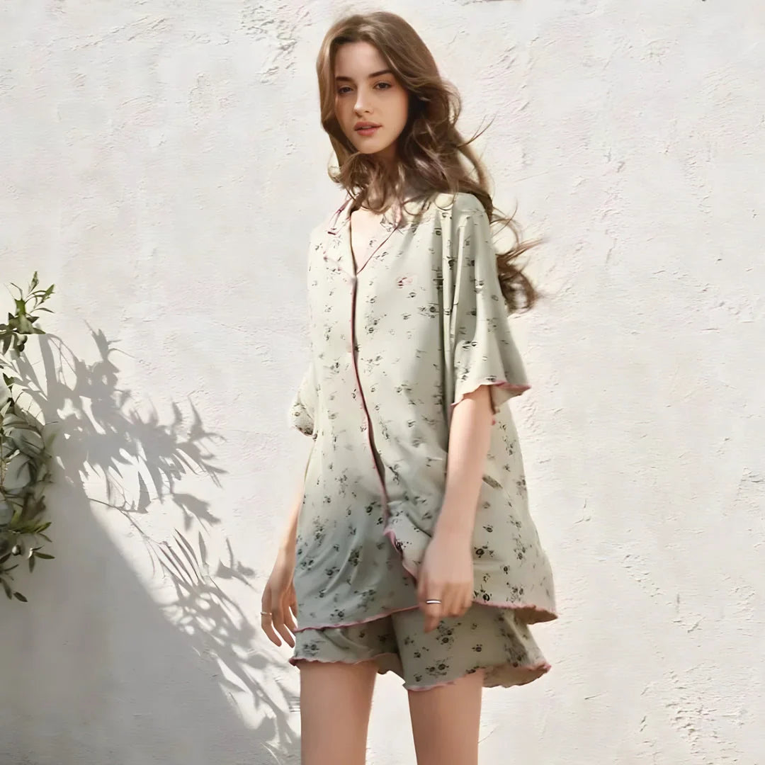 Silky Ditsy Floral Modal Pajama Set