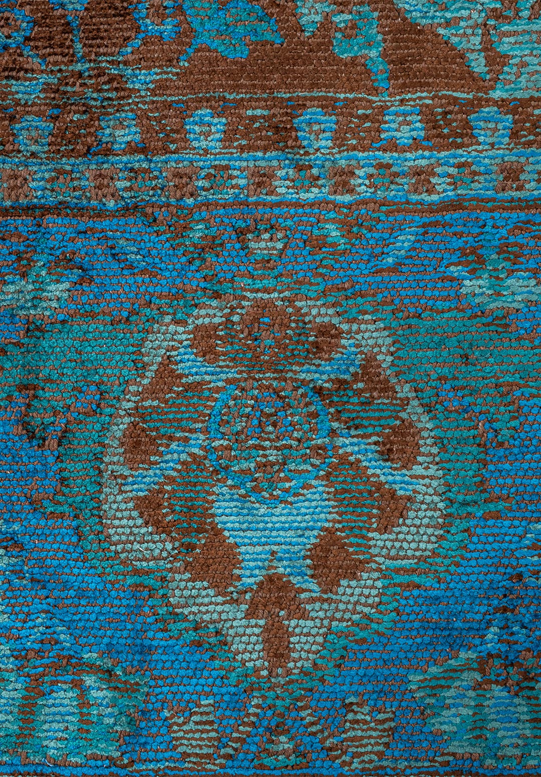 Vellora Dark Brown -Turquoise  Rug
