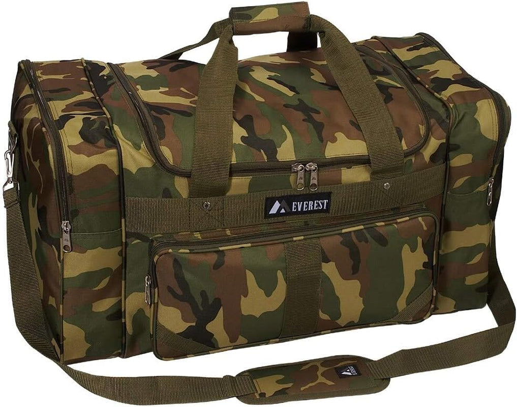 Everest Woodland Camo Duffel Bag, Camouflage, One Size Clothing Luggage & Travel Gear Shoes & Jewelry Travel Duffels