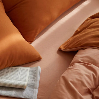 Ultra-Soft Reversible Dual-Tone Jersey Cotton Bedding Set