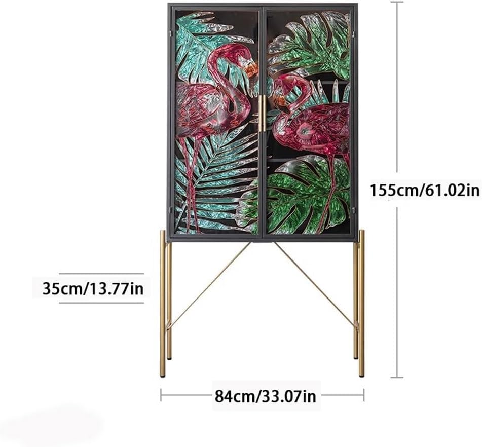 Monstera Leaves Metal Cabinet