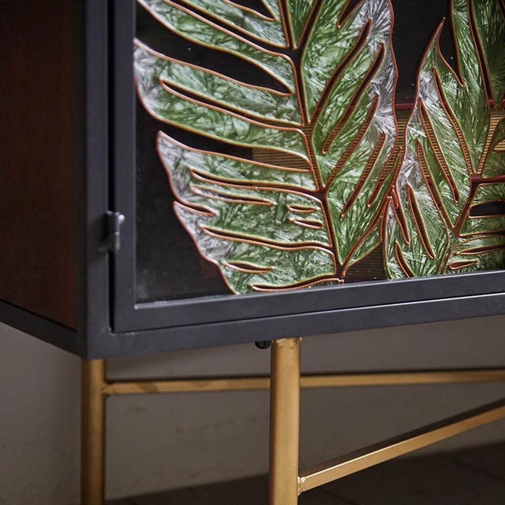 Monstera Leaves Metal Cabinet