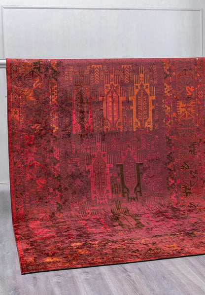 Folk Cherry - Red Rug