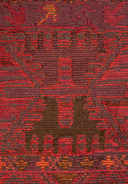 Folk Cherry - Red Rug
