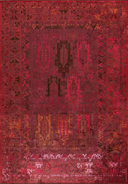 Folk Cherry - Red Rug