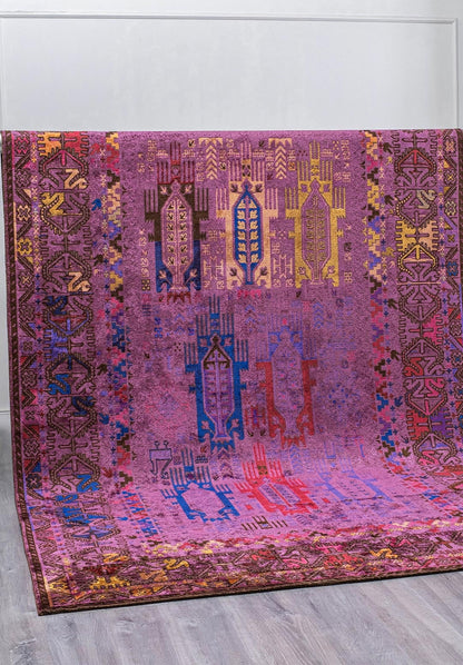Folk Purple - Sax Blue Rug