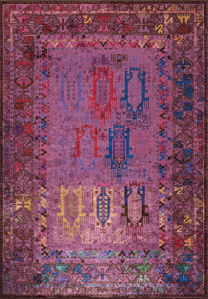 Folk Purple - Sax Blue Rug