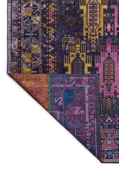 Folk Dark Navy - Purple Rug