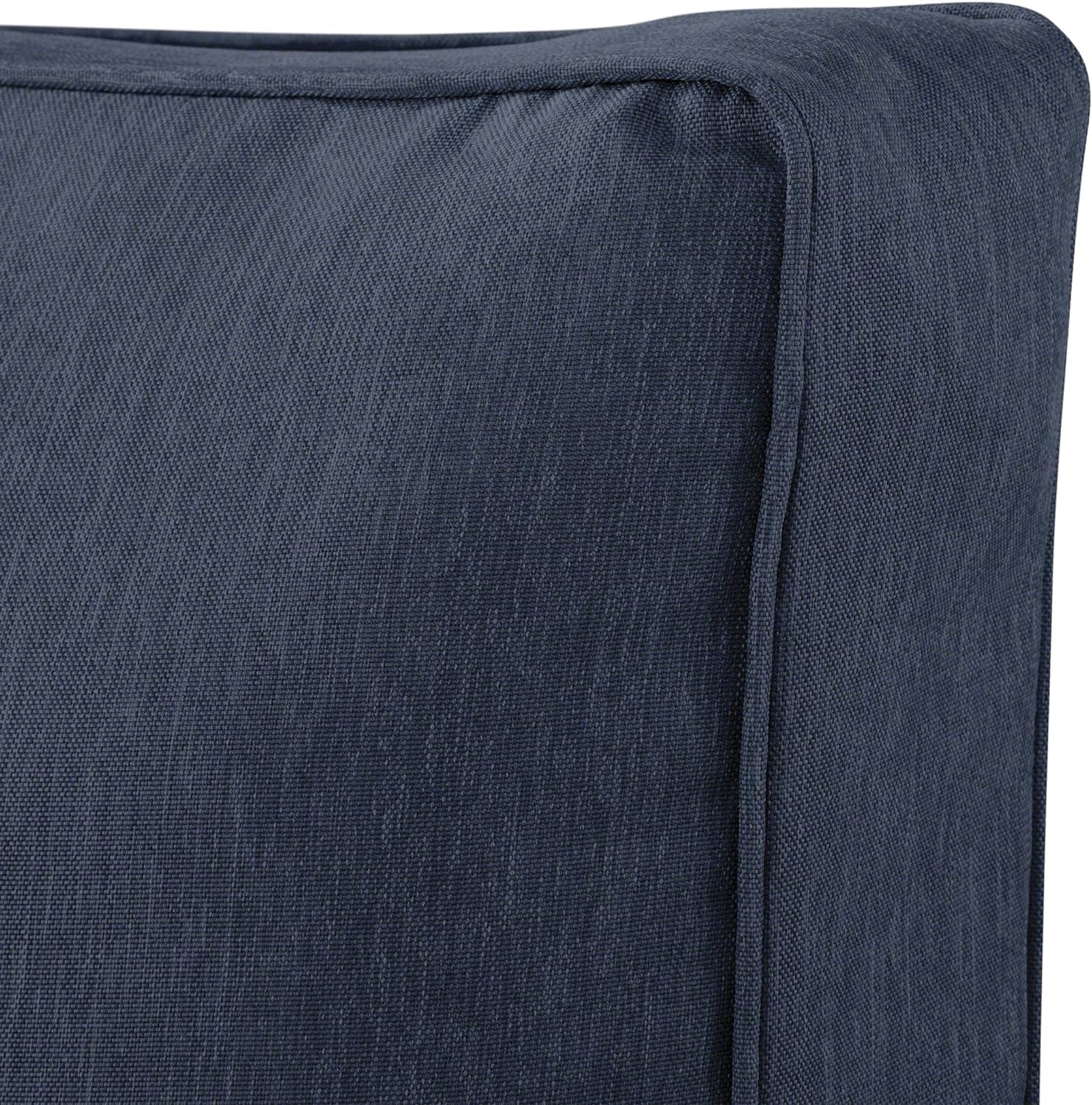 Classic Accessories Water-Resistant 54 X 18 X 3" Patio Bench/Settee Cushion Cover, Heather Indigo Cushion Covers Lawn & Garden Patio Patio Furniture & Accessories