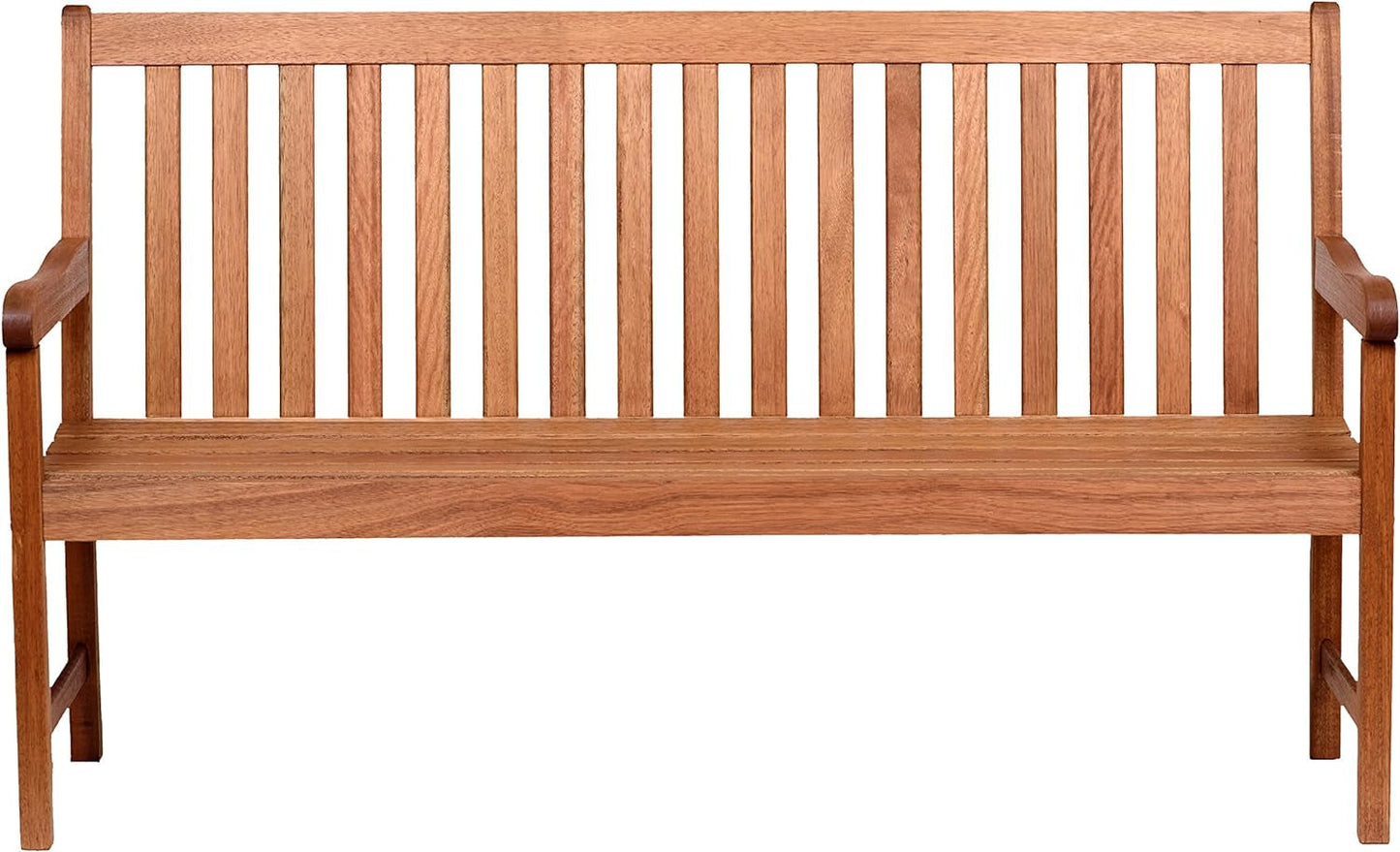 Amazonia Milano 5-Feet Patio Bench | Eucalyptus Wood | Ideal for Outdoors and Indoors, Light Brown Benches Lawn & Garden Patio Patio Furniture & Accessories Patio Seating