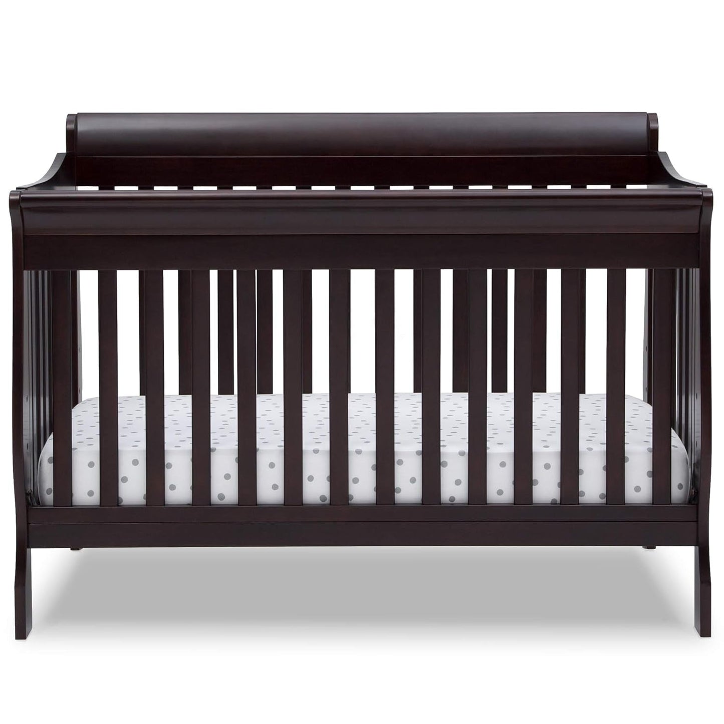 Canton Deluxe 6-In-1 Convertible Crib, Dark Chocolate Baby Products Cribs Furniture Infant & Toddler Beds Nursery