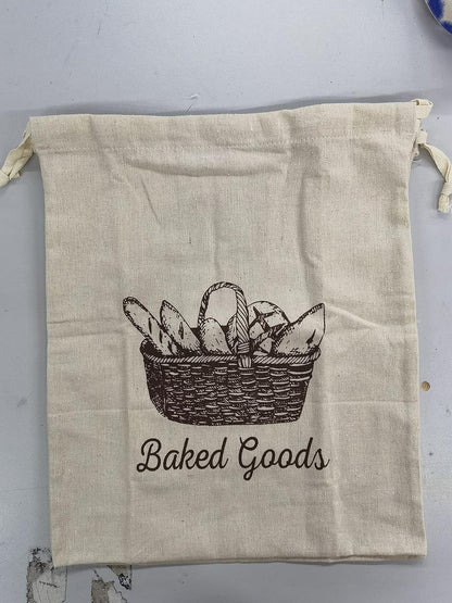 Bread Bags for Home Made Bread 2 Pack - Linen Bread Bag Reusable Natural, Bread Loaf Bags, Reusable Produce Storage Veggie and Bread Keeper Home & Kitchen Kitchen & Dining Reusable Grocery Bags Storage & Organization Travel & To-Go Food Containers