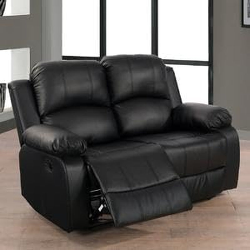 Black Leather Recliner Chair, Maunal Reclining Chair Living Room Furntiure Set for Home/Office/Apartment - 1 Piece Chairs Furniture Home & Kitchen Living Room Furniture