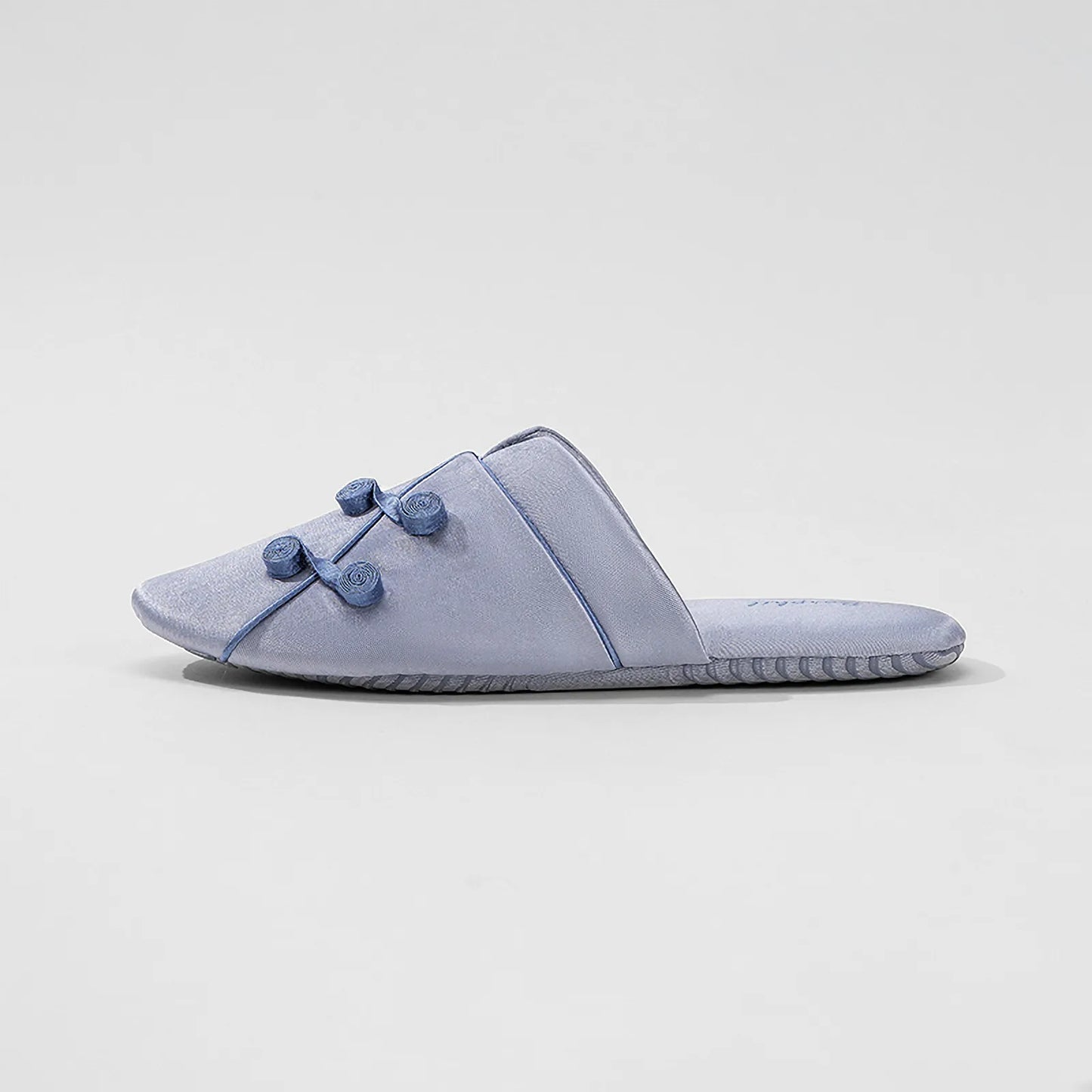 Silky Floral Knot Cotton Sateen House Slippers