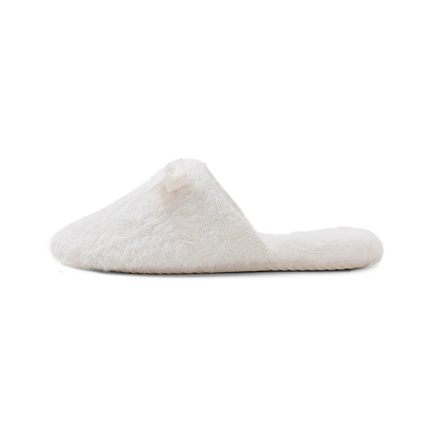 Fuzzy Solid Color Plush House Slippers