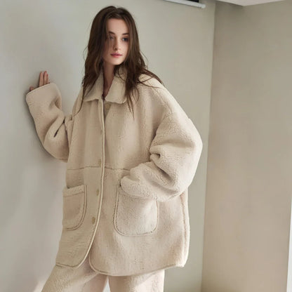 Plush Sherpa Fleece Pajama Set