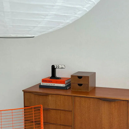 Smooth Minimalist Wood Desktop Organizer with Drawers