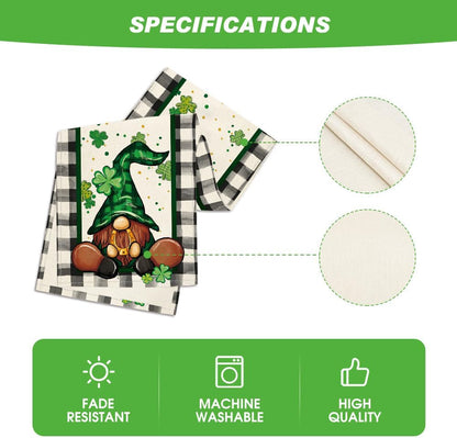 Artoid Mode Buffalo Plaid Shamrock Gnome St. Patrick'S Day Table Runner, Seasonal Spring Holiday Kitchen Dining Table Decoration for Indoor Outdoor Home Party Decor 13 X 72 Inch Home & Kitchen Kitchen & Dining Kitchen & Table Linens Table Runners