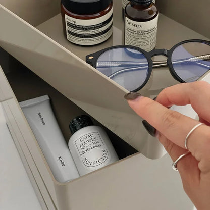 Sleek Minimalist ABS Rotating Makeup Organizer