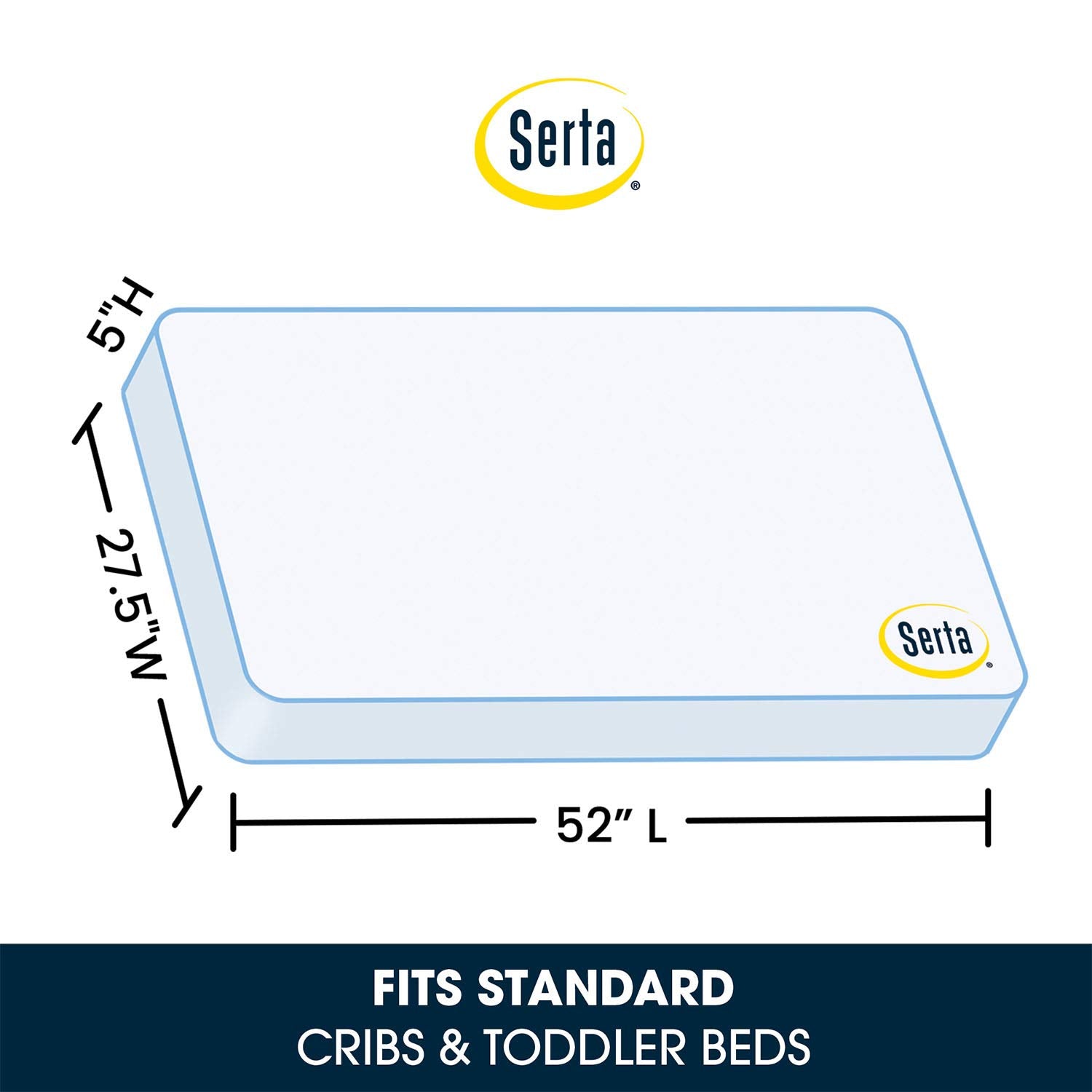 Princeton Junction Convertible Crib N Changer, Grey + Serta Perfect Slumber Dual Sided Recycled Fiber Core Crib and Toddler Mattress (Bundle) Baby Products Convertible Cribs Furniture Infant & Toddler Beds Nursery