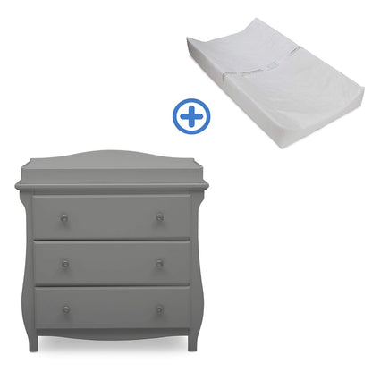 Lancaster 3 Drawer Dresser with Changing Top, Greenguard Gold Certified, Bianca White Baby Products Changing & Dressing Chests & Dressers Furniture Nursery